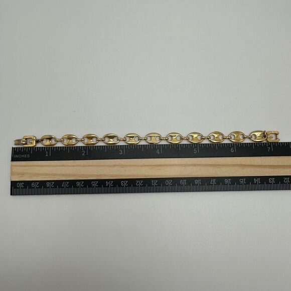 Givenchy Vintage Bracelet Gold Tone Anchor Chain - Picture 6 of 9